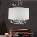 modern pendant ceiling chandelier with fabric chrome iron crystal